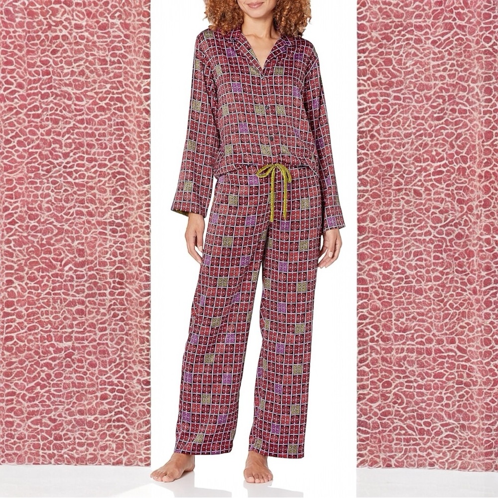 Natori Women's Infinity Printed Notch 2-piece Pajama Set Size M - Picture 11 of 11